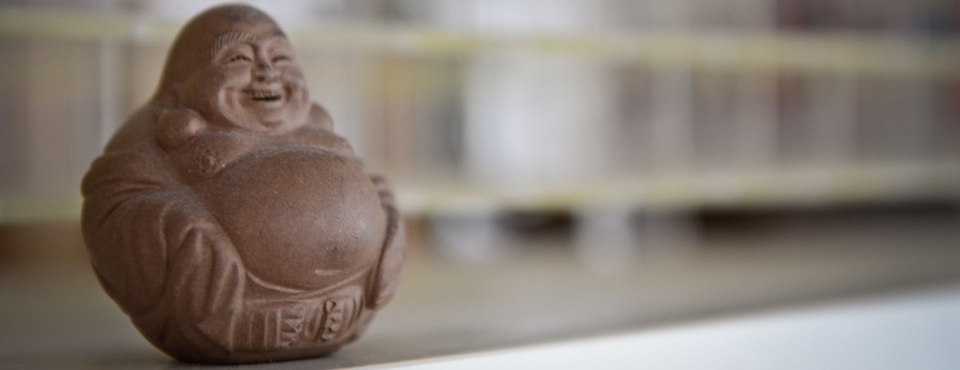 Photo of a Buddha on my shelf