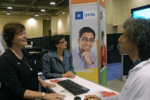Secretary of the Cabinet, Shelly Jamieson and ADM Shamira Madhanny visit the OPS Diversity booth.